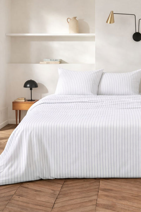 100% Organic Cotton Duvet Cover- Stripes (300 TC)