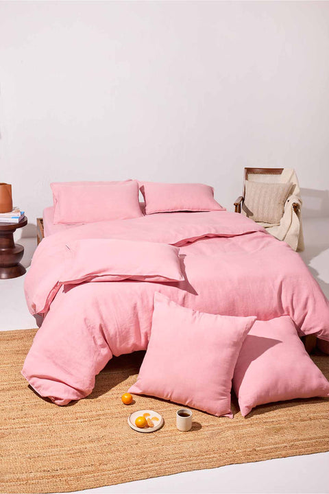 Strawberry Smoothie- 100% Linen Duvet Cover