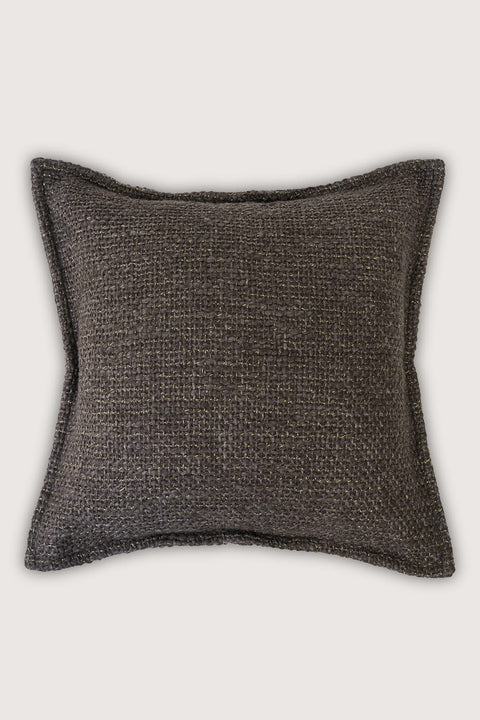 WOVEN TEXTURED CUSHION COVER BROWN