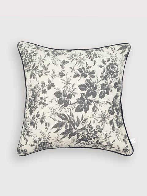 Floral printed Linen Cushion cover