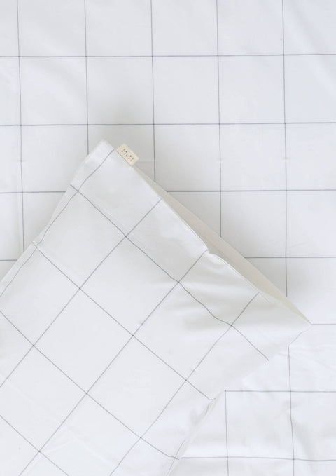 Pure Organic cotton duvet cover - Grid